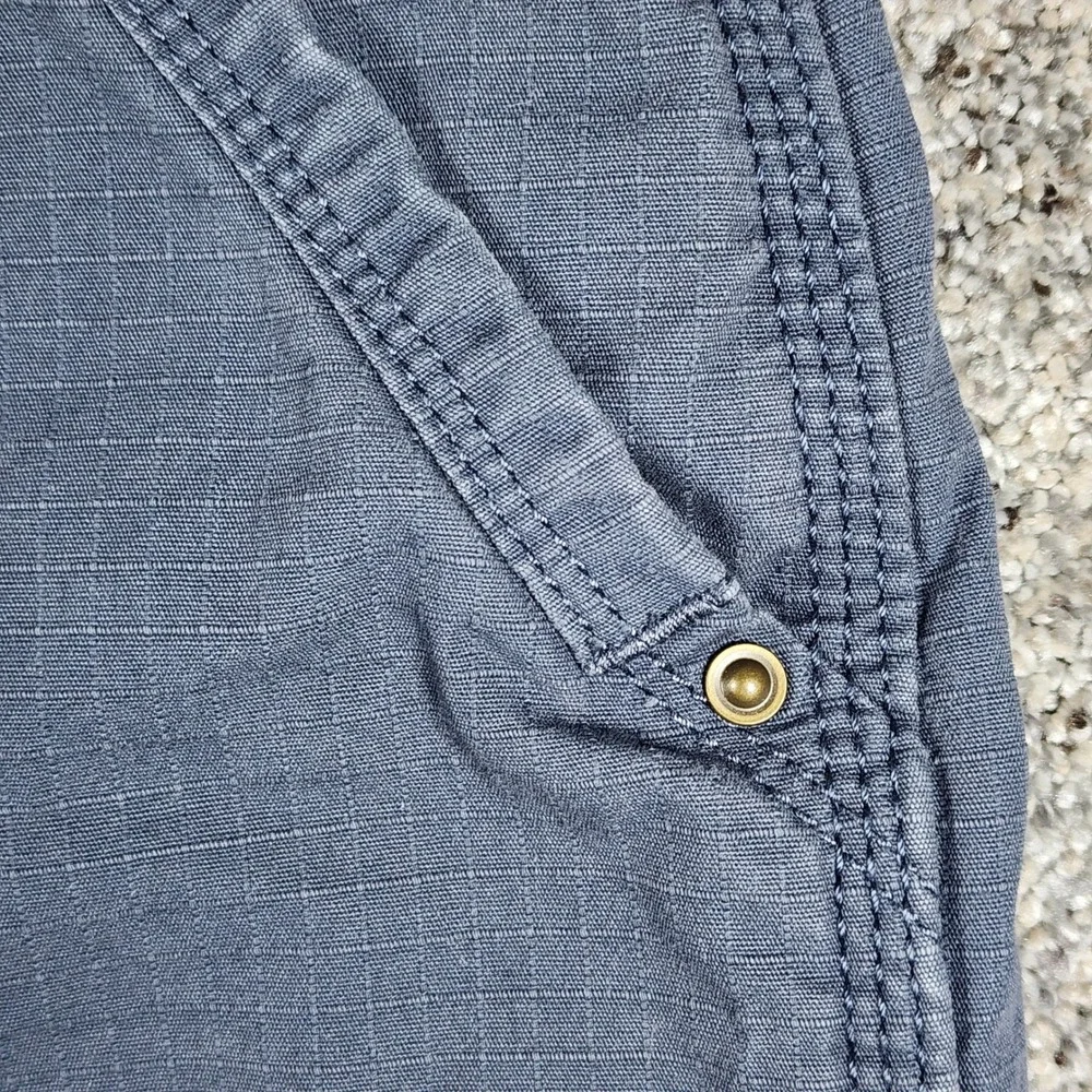 Carhartt Cargo Shorts Mens 44 Relaxed Fit Ripstop Blue Grey Workwear Excellent
